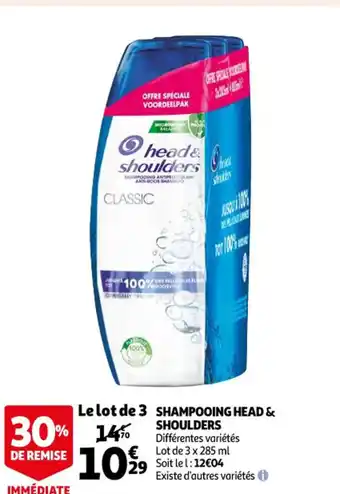 Auchan Shampooing Head & Shoulders offre