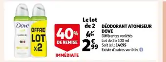 Auchan Deodorant Atomiseur Dove offre