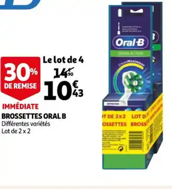 Auchan Brossettes Oral B offre