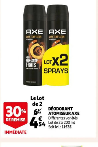 Auchan Deodorant Atomiseur Axe offre