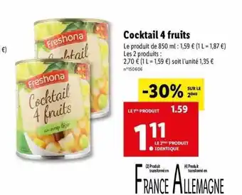 Lidl Cocktail 4 Fruits Freshona offre