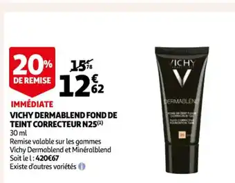 Auchan Vichy Dermablend Fond de Teint Correcteur N25 offre