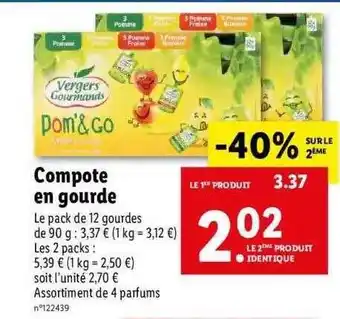 Lidl Compote En Gourde offre