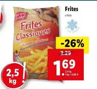 Lidl Frites Harvest Basket offre