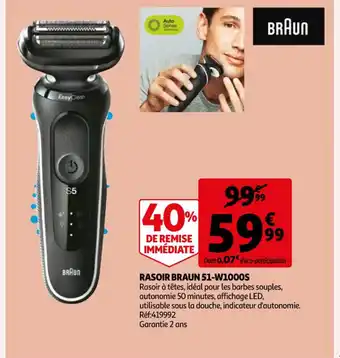 Auchan Rasoir Braun 51W1000S offre