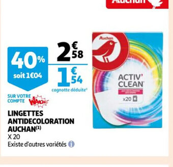 Auchan Lingettes Antidecoloration Auchan offre