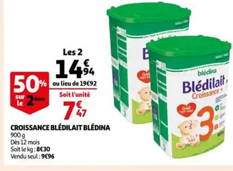 Auchan Croissance Bledilait Bledina offre