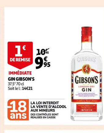 Auchan Gin Gibson's offre