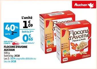 Auchan Flocons d'Avoine Auchan offre