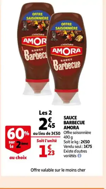 Auchan Sauce Barbecue Amora offre
