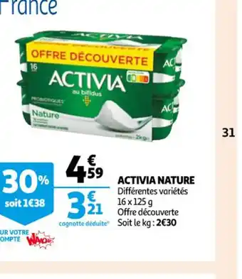 Auchan Activia Nature offre