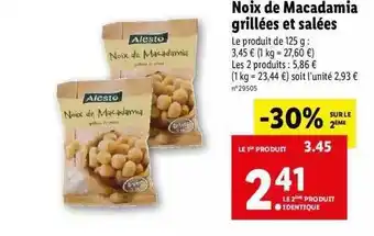 Noix De Macadamia Grillées Et Salées Alesto