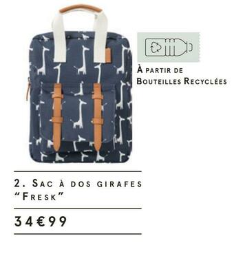 Monoprix Sac à dos girafes offre