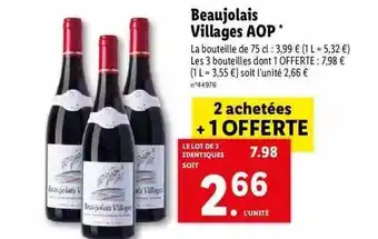 Lidl Beaujolais Villages Aop offre