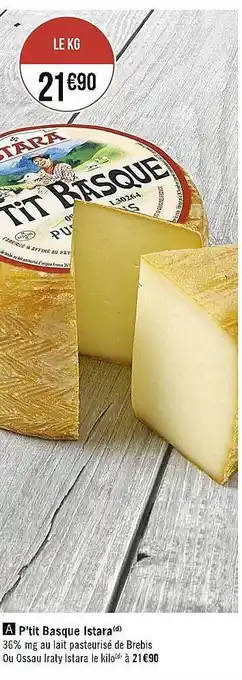 P'tit basque istara ou ossau iraty istara