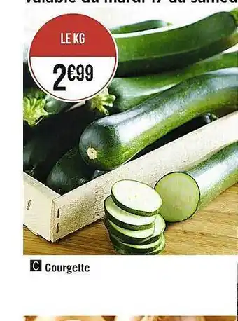 Casino Supermarchés Courgette offre