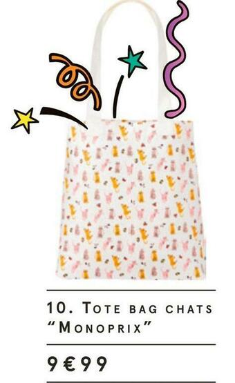Monoprix Tote bag chats offre
