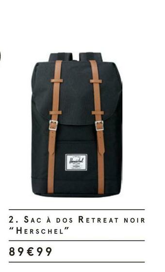 Monoprix Sac à dos noir Retreat noir offre
