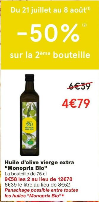 Monoprix Huile d’olive vierge extra offre