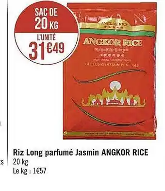 Casino Supermarchés Riz long parfumé jasmin angkor rice offre