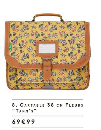 Monoprix Cartable 38 cm Fleurs offre