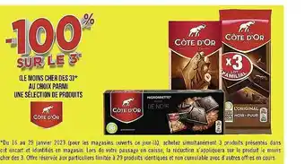 Casino Supermarchés Produits côte d'or offre