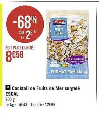 Casino Supermarchés Cocktail de fruits de mer surgelé escal offre