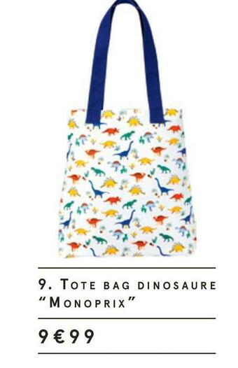 Tote bag dinosaure