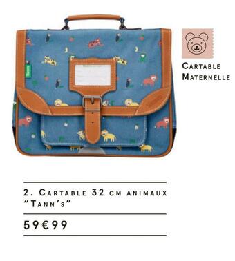 Monoprix Cartable 32 cm animaux offre