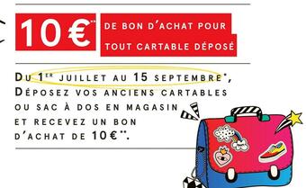 Monoprix BON PLAN SUR TOUT CARTABLE DÉPOSÉ offre