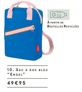 Monoprix Sac à dos bleu offre