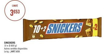 Casino Supermarchés SNICKERS offre