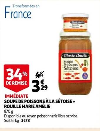 Auchan Soupe de Poissons a La Sétoise Rouille Marie Amelie offre