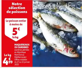 Auchan Maquereaux Ou Sardines offre