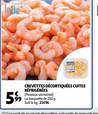 Auchan Crevettes Décortiquées Cuites réfrigérées offre