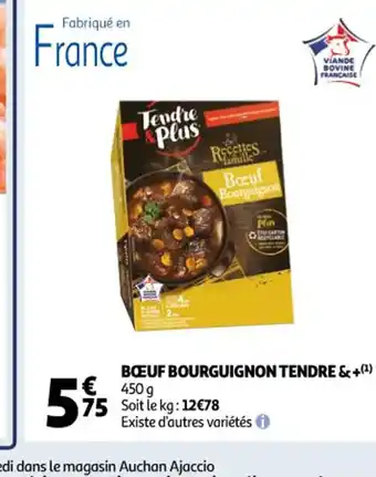 Auchan Boeuf Bourguignon Tendre offre