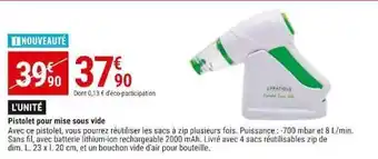 Gamm vert Pistolet pour mise sous vide offre
