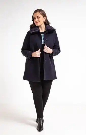 Manteau col fausse fourrure