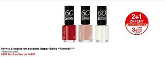 Monoprix Vernis à ongles 60 seconds Super Shine offre