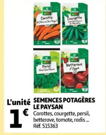 Auchan Semences Potageres Le Paysan offre