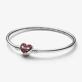 Bracelet jonc marvel pandora moments fermoir masque de spider-man