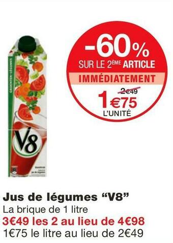 Monoprix Jus de légumes offre