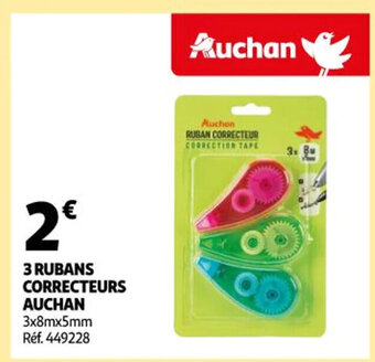 Auchan 3 rubans Correcteurs Auchan offre