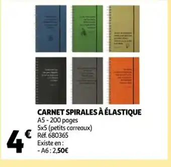 Carnet Spirales à Elastique