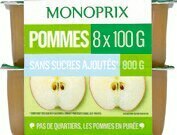 Monoprix Purée de pommes sans sucres ajoutés offre