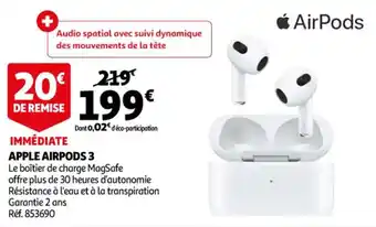 Auchan Apple Airpods 3 offre