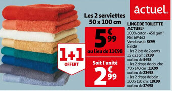 Auchan Linge de Toilette Actuel offre