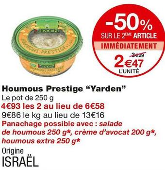 Monoprix Houmous Prestige offre