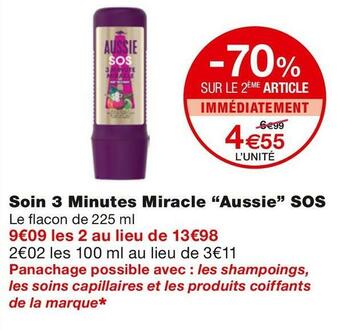 Monoprix Soin 3 Minutes Miracle SOS offre
