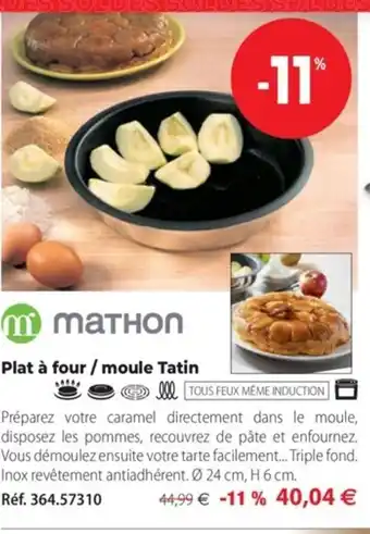 Mathon Plat à four / moule Tatin offre
